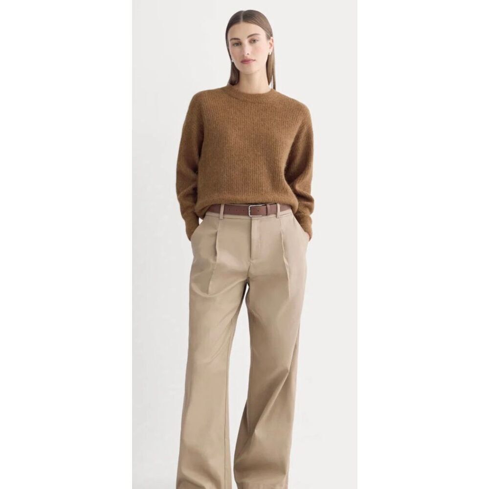 Everlane Cocoon Crew Sweater Alpaca, Wool Toffee Brown Size XS Knit Pullover